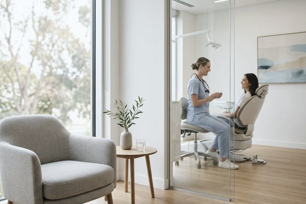 Consultation — The room where the plan is explained, before anything is agreed.